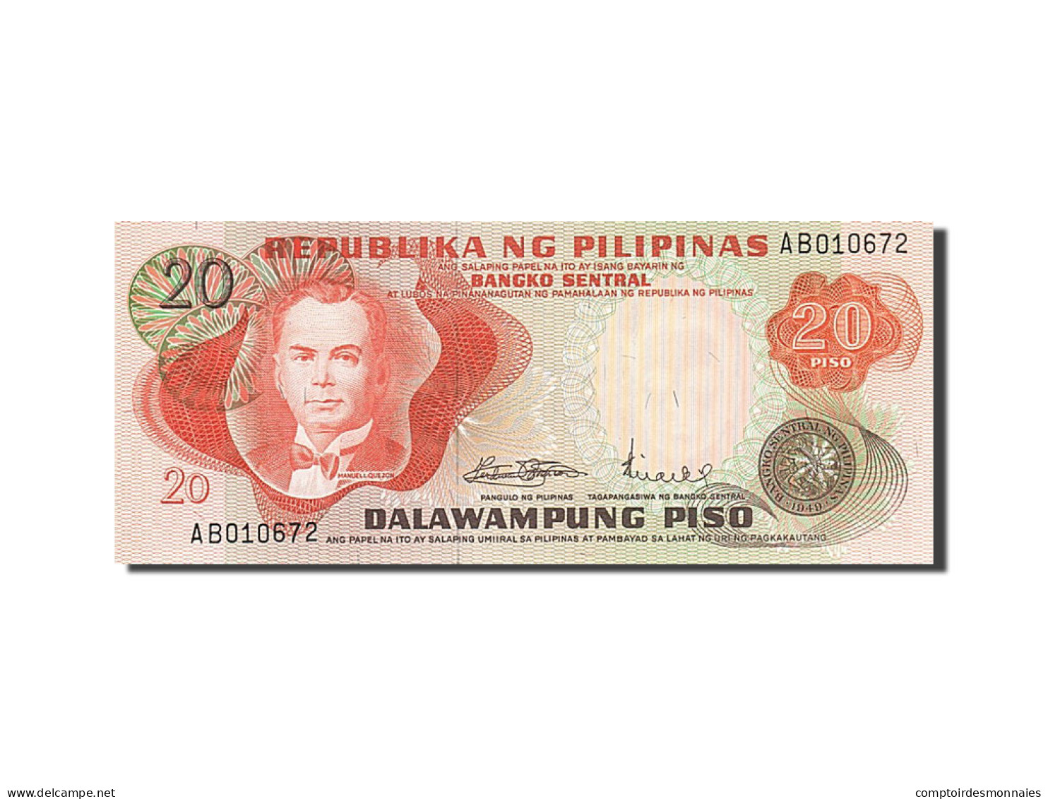 Billet, Philippines, 20 Piso, 1978, Undated, KM:162a, NEUF - Philippines