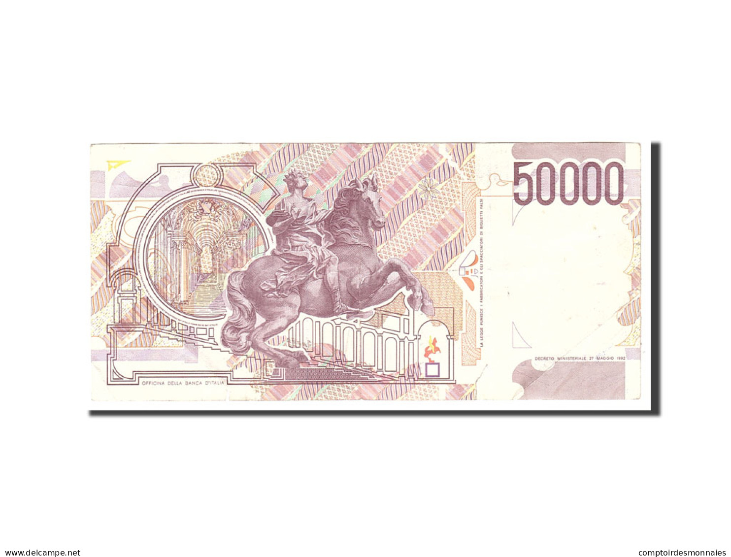 Billet, Italie, 50,000 Lire, 1992, 1992-05-27, KM:116c, TB - 50000 Lire