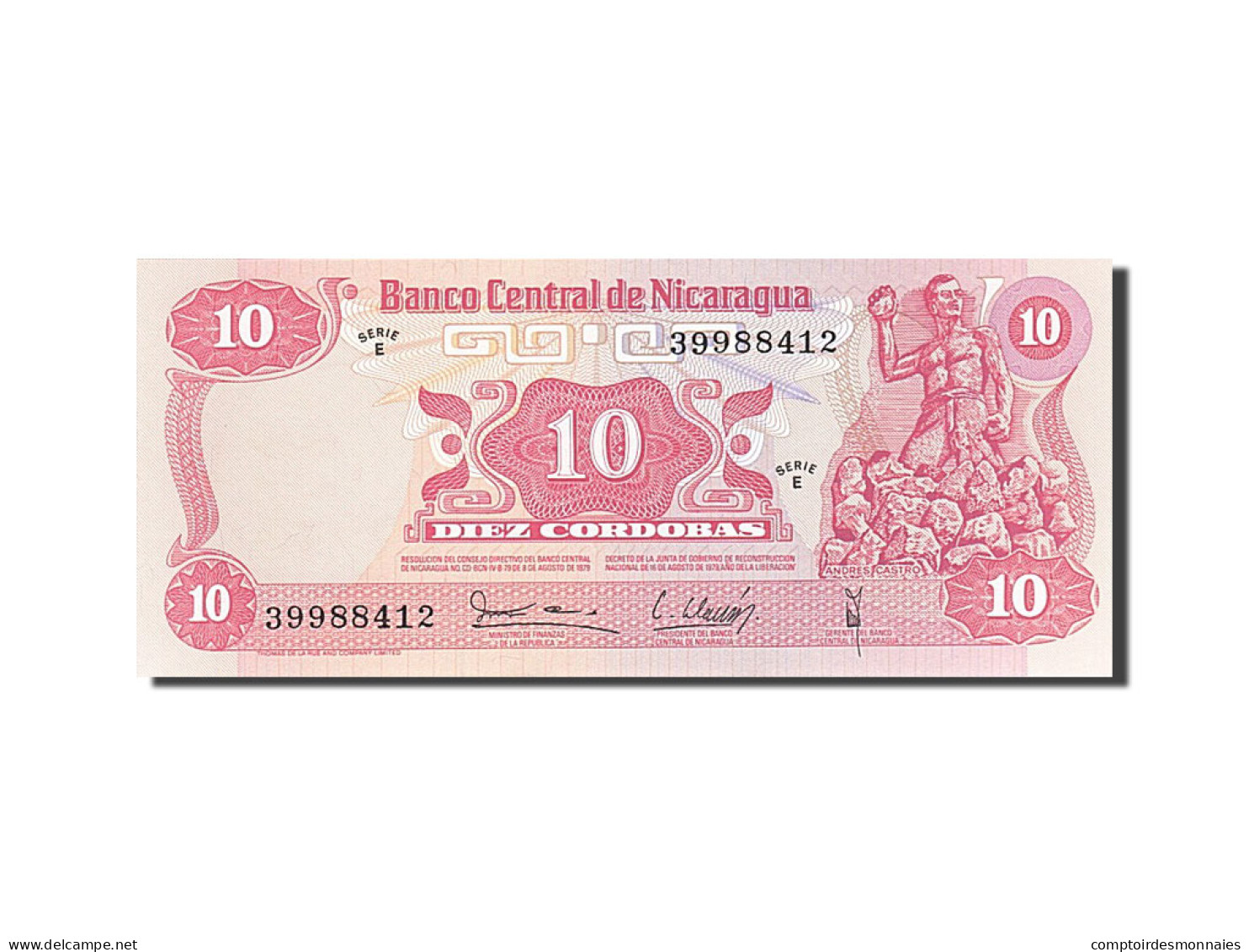 Billet, Nicaragua, 10 Cordobas, 1979, 1979, KM:134, NEUF - Nicaragua