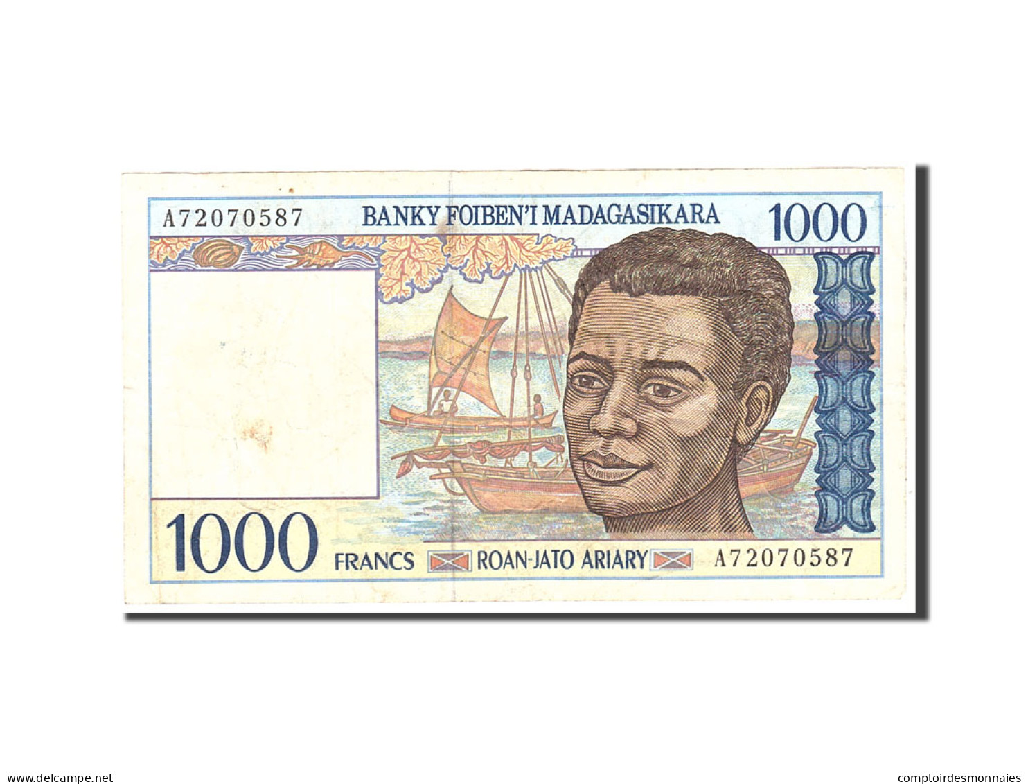 Billet, Madagascar, 1000 Francs = 200 Ariary, 1994, Undated, KM:76b, TB - Madagascar