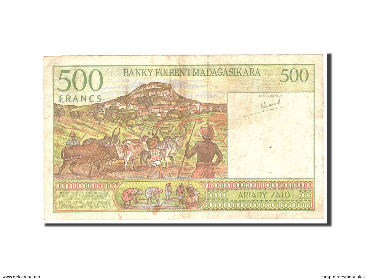 Billet, Madagascar, 500 Francs = 100 Ariary, 1994, Undated, KM:75a, TB - Madagaskar