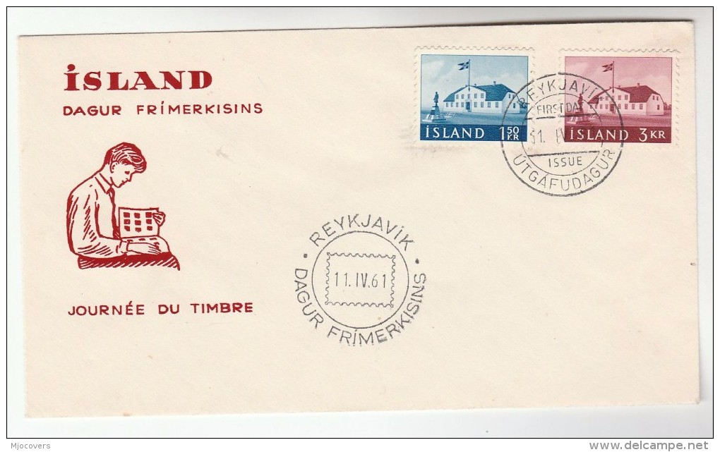1961 ICELAND FDC STAMP DAY Cover Stamps Philately - FDC