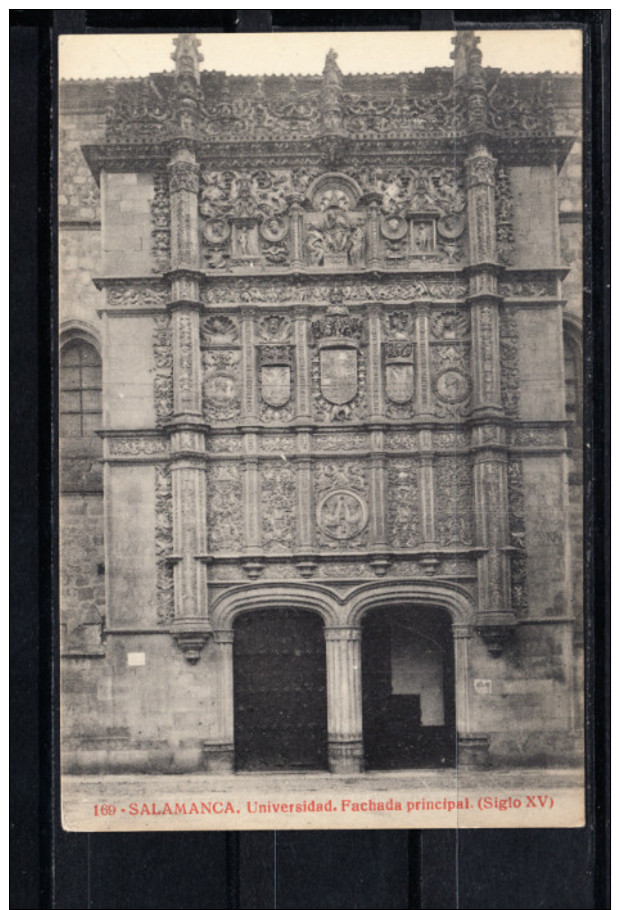 SALAMANCA.FACHADA PRINCIPAL  DE LA UNIVERSIDAD.  NO CIRCULADA. 1910 - Salamanca