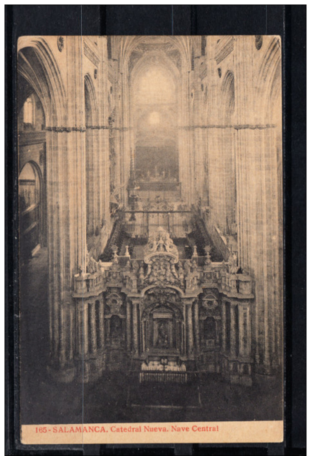 SALAMANCA.CATEDRAL NUEVA.NAVE CENTRAL   NO CIRCULADA. 1910 - Salamanca