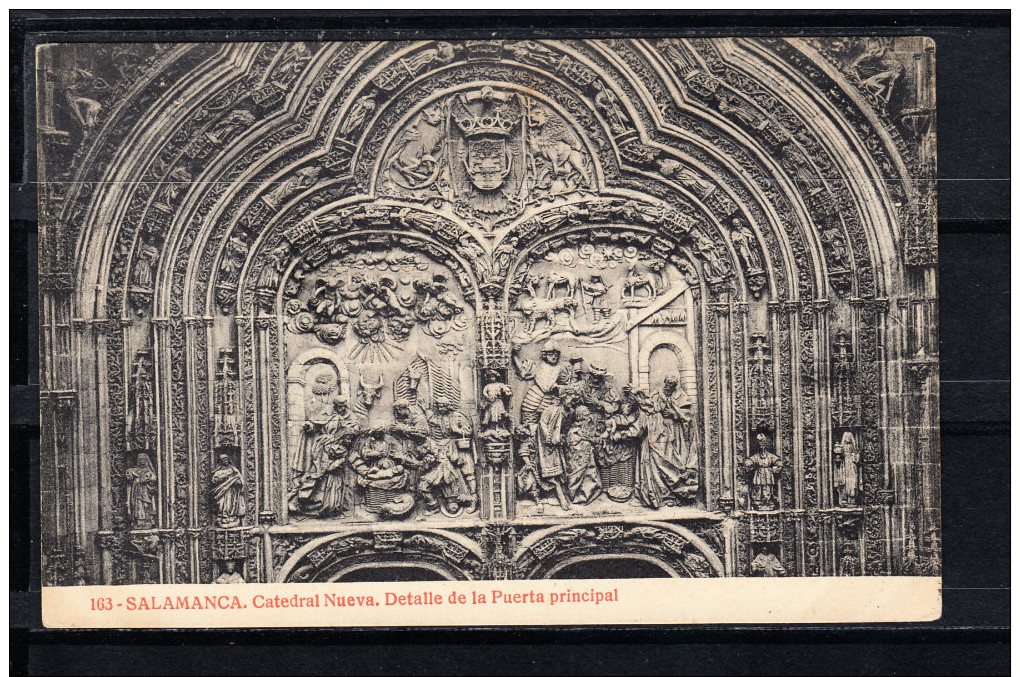 SALAMANCA.CATEDRAL NUEVA. DETALLE DE LA PUERTA PRINCIPAL ,  NO CIRCULADA. 1910 - Salamanca