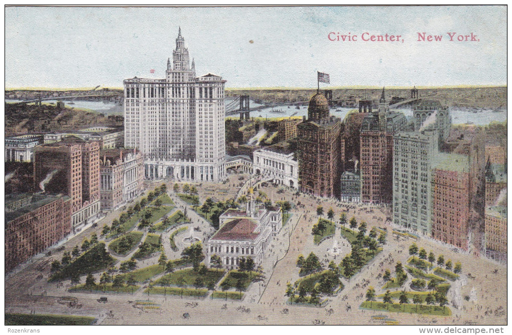 Old Postcard Civic Center New York United States - Autres & Non Classés