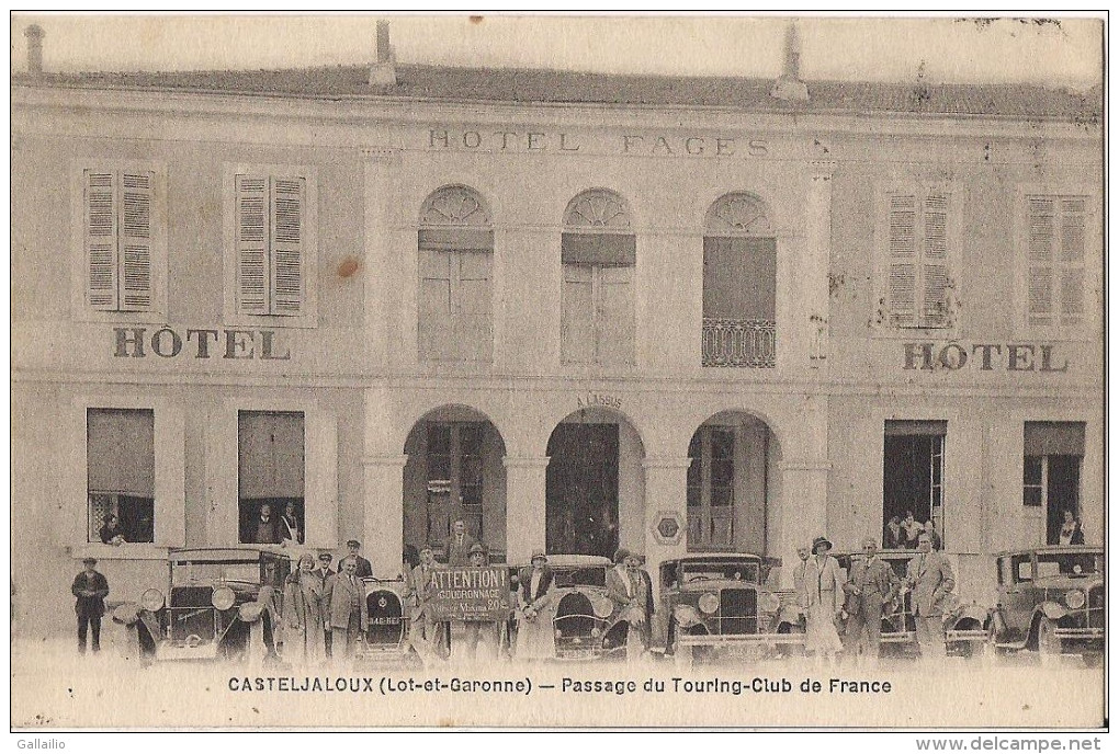 CASTELJALOUX PASSAGE DU TOURING CLUB DE FRANCE HOTEL FAGES BELLE VOITURE - Casteljaloux