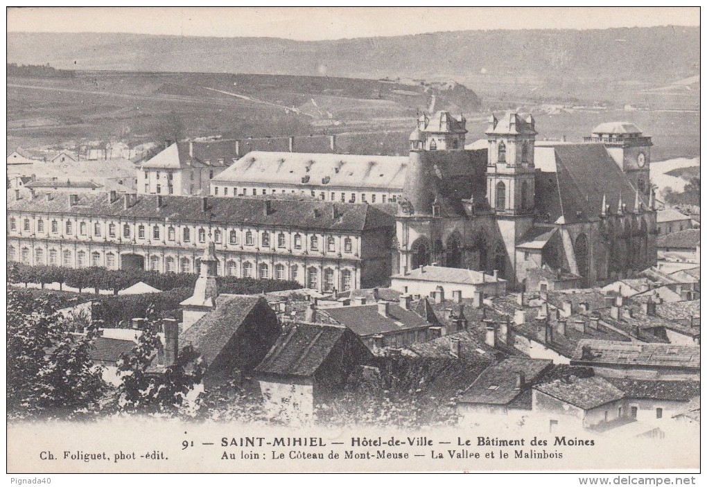 Cp , 55 , SAINT-MIHIEL , Hôtel-de-Ville , Le Bâtiment Des Moines - Saint Mihiel
