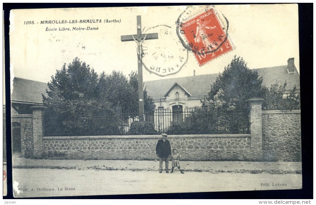 Cpa Du 72  Marolles Les Braults , Ecole Libre Notre Dame     LIOB75 - Marolles-les-Braults