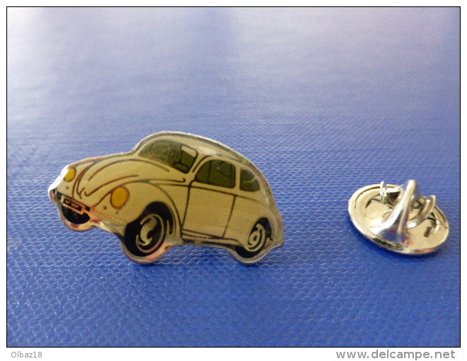 Pin´s Automobile - Volkswagen - VW - Coccinelle Blanche (JE17) - Volkswagen