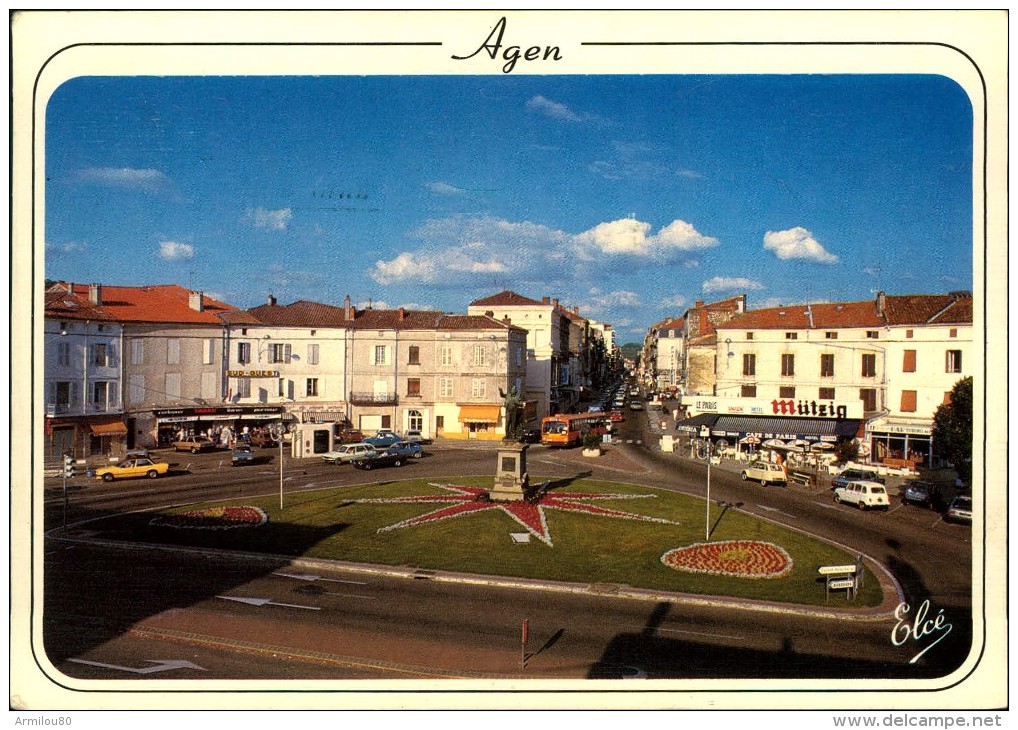 N°1703 PPP 381  CARTE GRAND FORMAT AGEN PLACE JASMIN - Agen