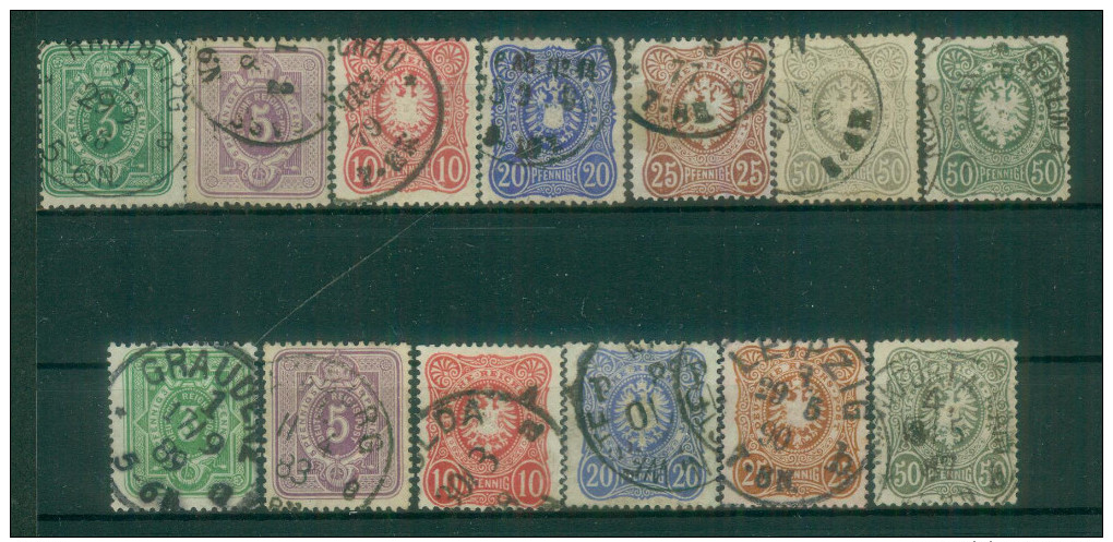 Reich Allemand Empire - Yvert 30-41 Obl. - Used Stamps