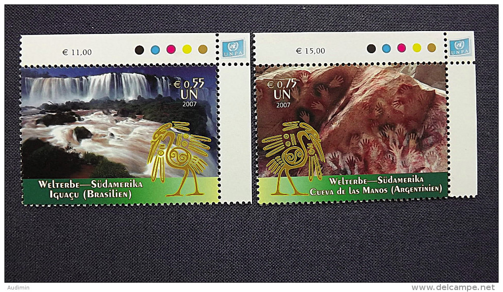 UNO-Wien 504/5 **/mnh, UNESCO-Welterbe: Südamerika - Ungebraucht