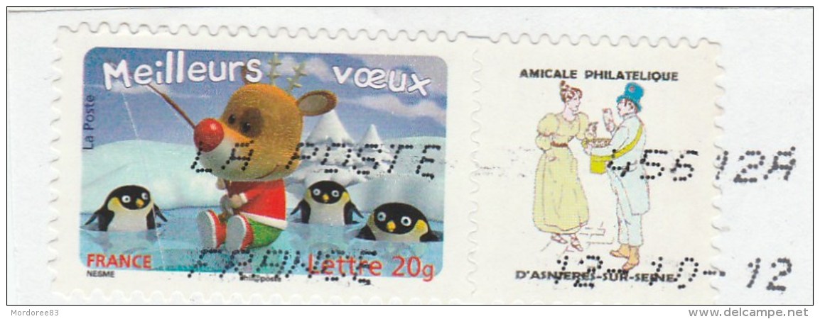 FRANCE 2006 TIMBRE PERSONNALISE ADHESIF  "MEILLEURS VOEUX".YT 3987B OBLITERE -                           TDA204 - Used Stamps