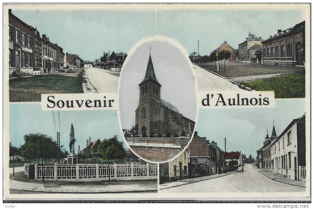 Souvenir D'Aulnois.  -   1956  Naar  Mons - Quévy
