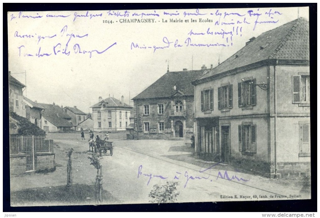 Cpa Du 70 Champagney -- La Mairie Et Les Ecoles      LIOB76 - Andere & Zonder Classificatie