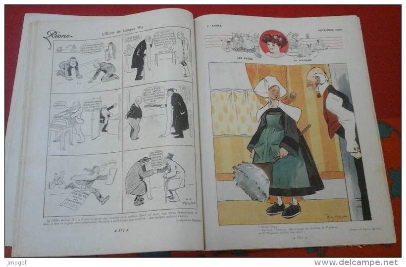 Revue Ancienne Rions N° 8 Novembre 1908 Dessins Et Textes Humoristiques - 1900 - 1949