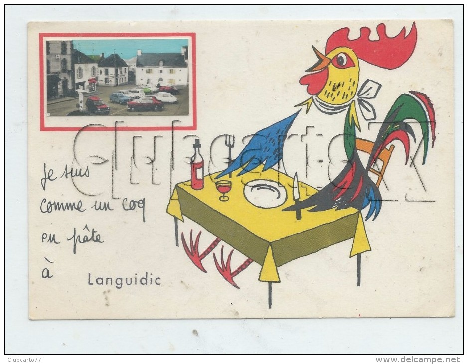 Languidic (56) : Parking Du Centre Ville   Avec Illustration Du Coq En Pâte En 1978 (animée) GF. - Sonstige & Ohne Zuordnung