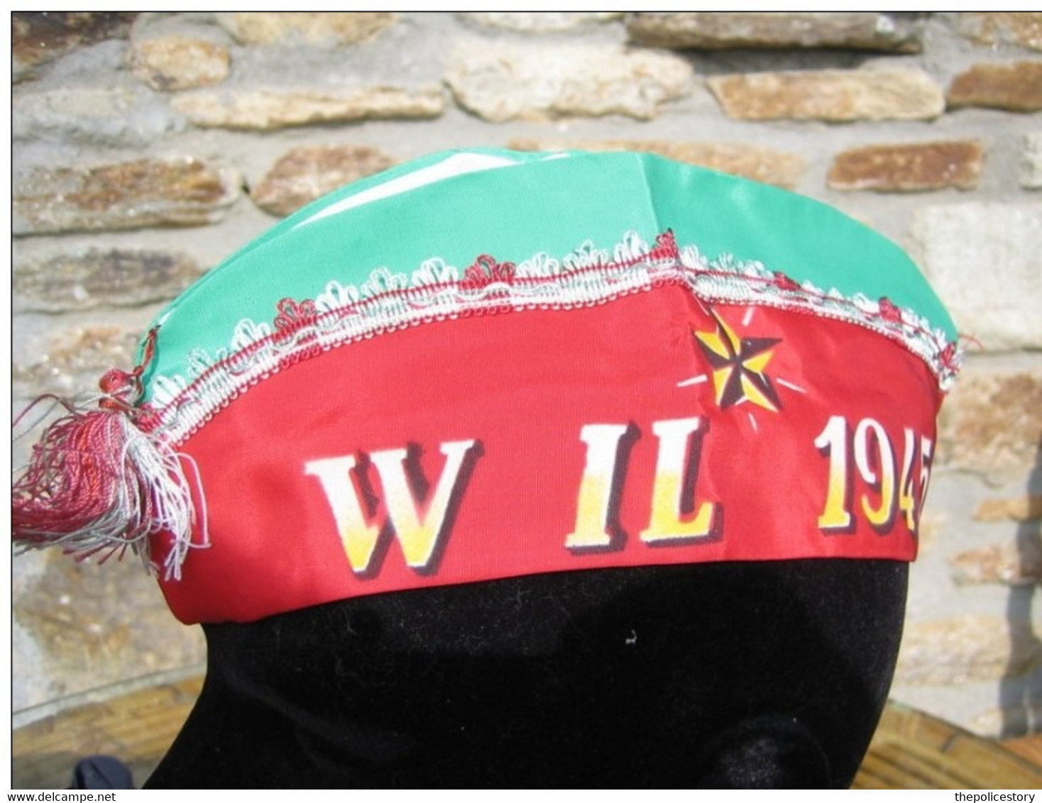 Bustina Tricolore Da Coscritto E.I. Classe 1945 Originale D'epoca - Casques & Coiffures