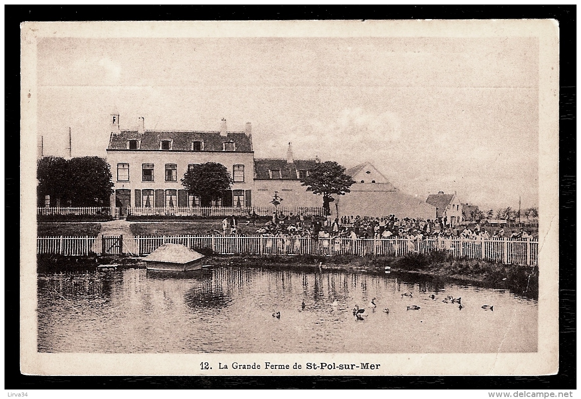 CPA ANCIENNE- ST-POL-SUR-MER (59)-  LA GRANDE FERME- OEUVRES SOCIALES DES CHEMINOTS DU NORD- TRES BELLE ANIMATION - Saint Pol Sur Mer