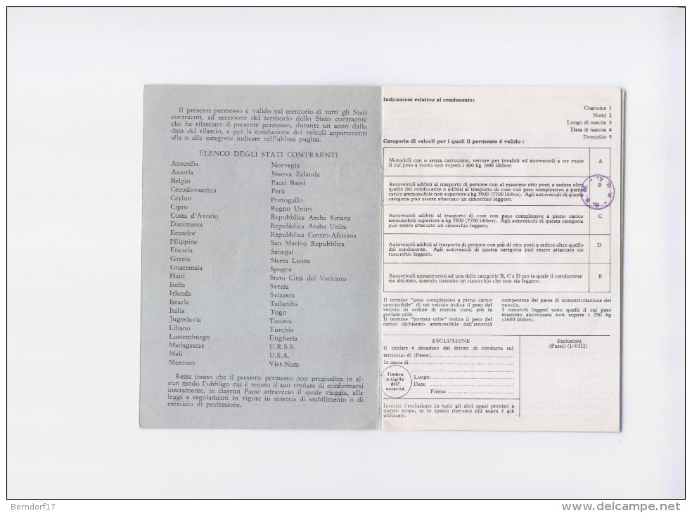 Repubblica Di San Marino - Permesso Internazionale Di Condurre - Documenti Storici
