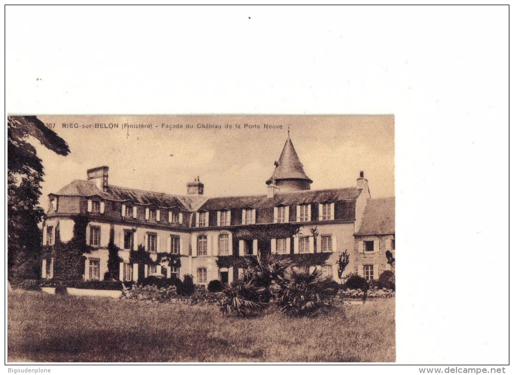 CP RIEC SUR BELON Façade Du Château De La Porte Neuve - Autres & Non Classés