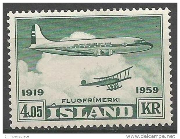 Iceland - 1959 Air Transport Anniversary 4.05kr MNH **   Sc C31 - Unused Stamps