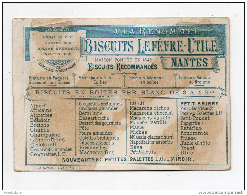 Chromo - Biscuits Lefevre Utile - Costume Historique - Charles IX - Lu