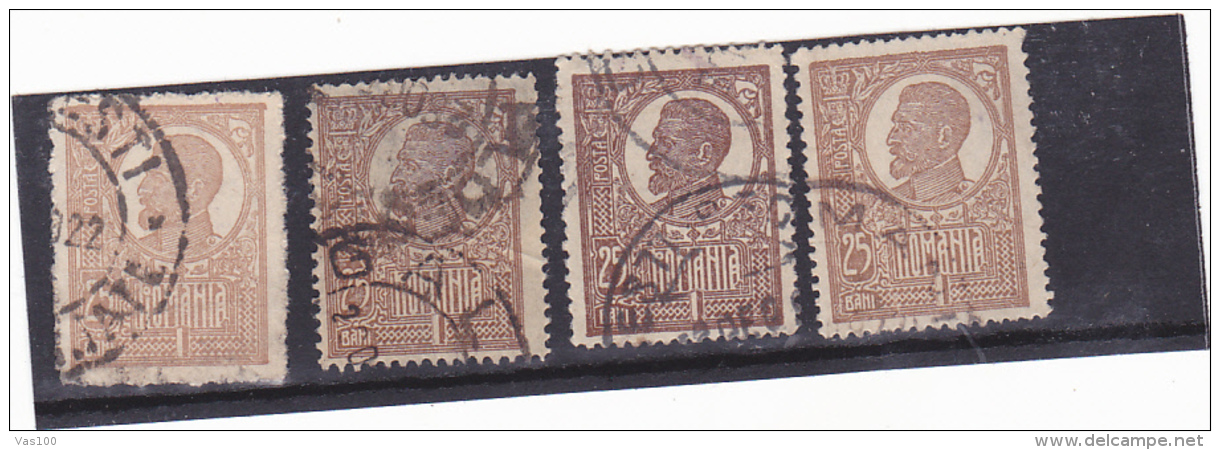 FERDINAD USUAL,25 BANI,1919,COLOR VARIATY,USED STAMPS,ROMANIA. - Sonstige & Ohne Zuordnung