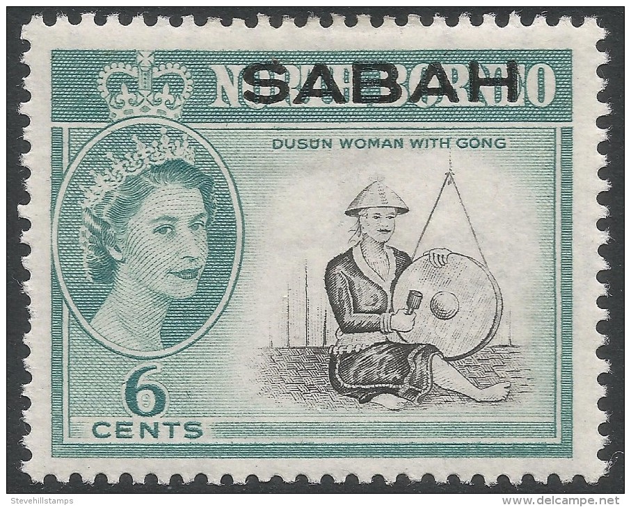 Sabah (Malaysia). 1964 QEII Stamps Of North Borneo Overprinted. 6c MH. SG 411 - Sabah