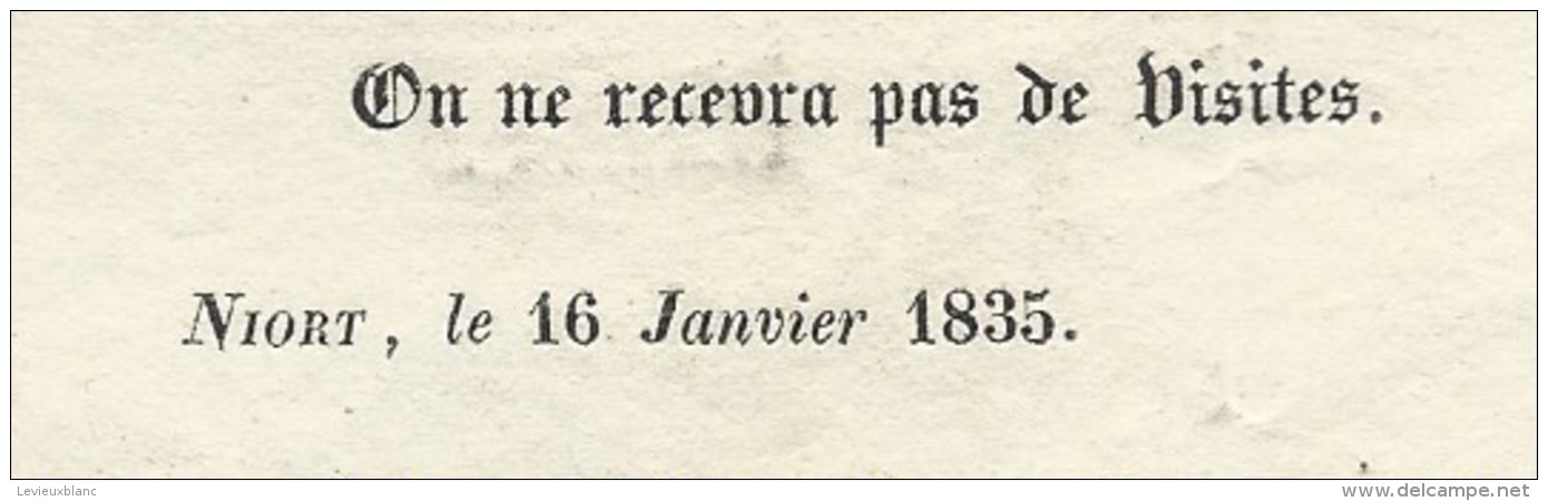 Epoque Louis-Philippe/La Comtesse De Brémont/Duchesne De Vauvert/Louise Julie De CHANTREAU/NIORT/Deux Sévres /1835 FPD68 - Décès