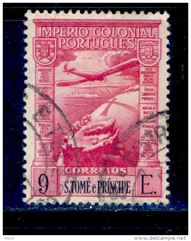 ! ! St. Thomas - 1939 Air Mail 9 E - Af. CA 17 - Used - St. Thomas & Prince