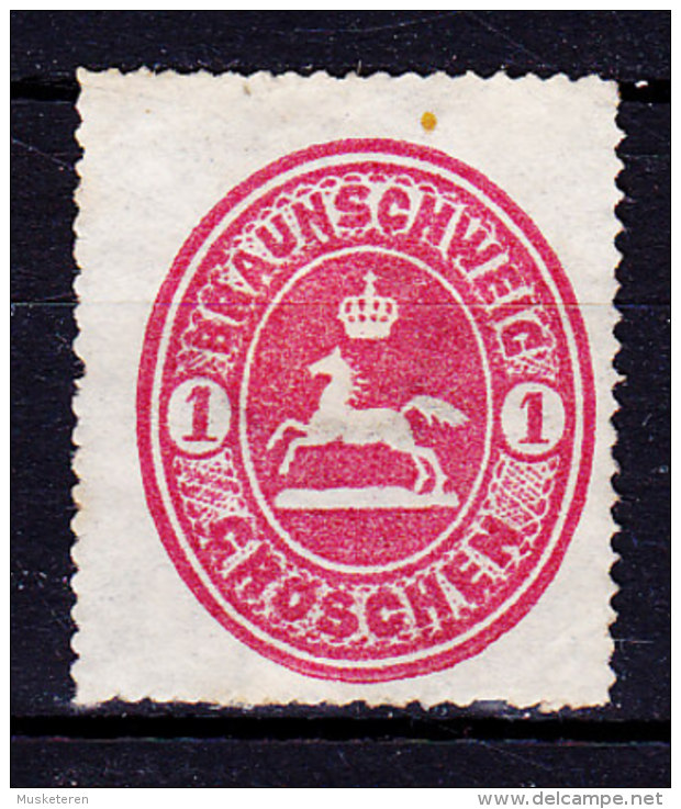 Braunschweig 1865 Mi. 18    1 Gr Wappen Im Senkrechten Oval MNG - Brunswick