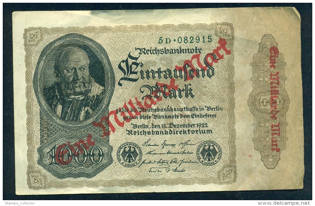 DEUTSCHES REICH - (DEUTSCHLAND / GERMANY) - Eine MILLIARDE MARK - 1922 - 1 Mrd. Mark