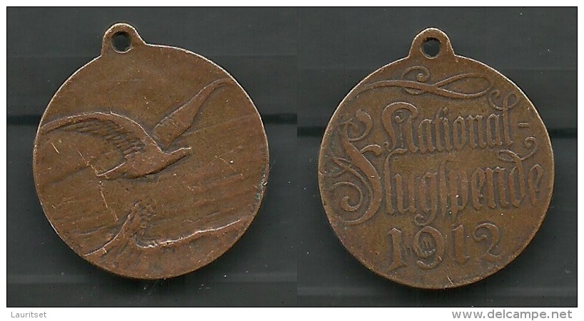 Orden Medaille National-Flugspende 1912 Bronze Luftfahrt - Militaria 1.WK - Monete Allungate (penny Souvenirs)