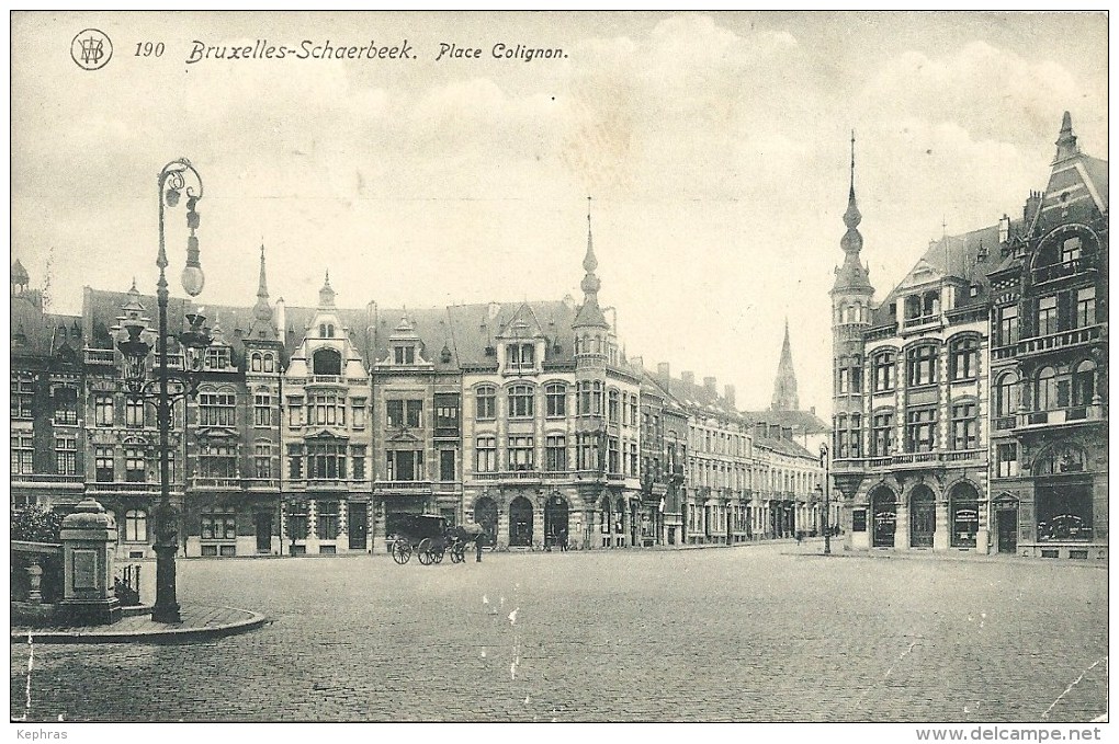 190 BRUXELLES-SCHAERBEEK : Place Colignon - Cachet De La Poste 1912 - Schaarbeek - Schaerbeek