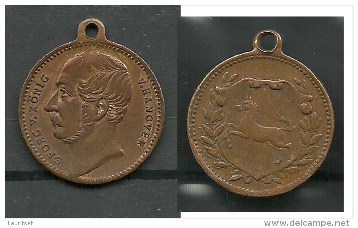 Medaille Deutschland Georg V König V. Hannover - Souvenirmunten (elongated Coins)