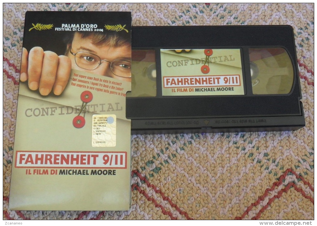 VHS VIDEOCASSETTA FAHRENHEIT 9/11 FILM DI M. MOORE PALMA D'ORO FESTIVAL CANNES 2004 - Children & Family