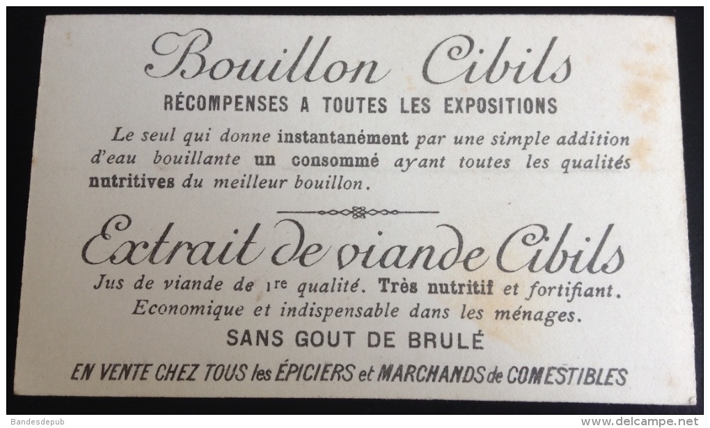 Extrait De Viande Cibils  Bouillon Instantanée Jolie Chromo Jeune Fille Pierre Fontaine - Petit Format : ...-1900