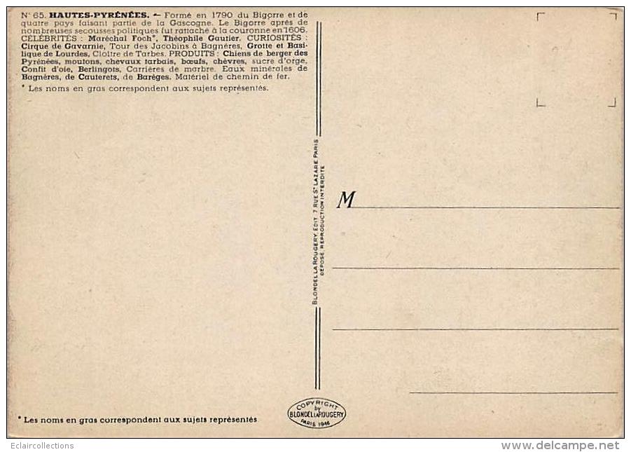 Hautes Pyrénées      65     Carte Géographique..   Foch      THéophile Gautier - Autres & Non Classés