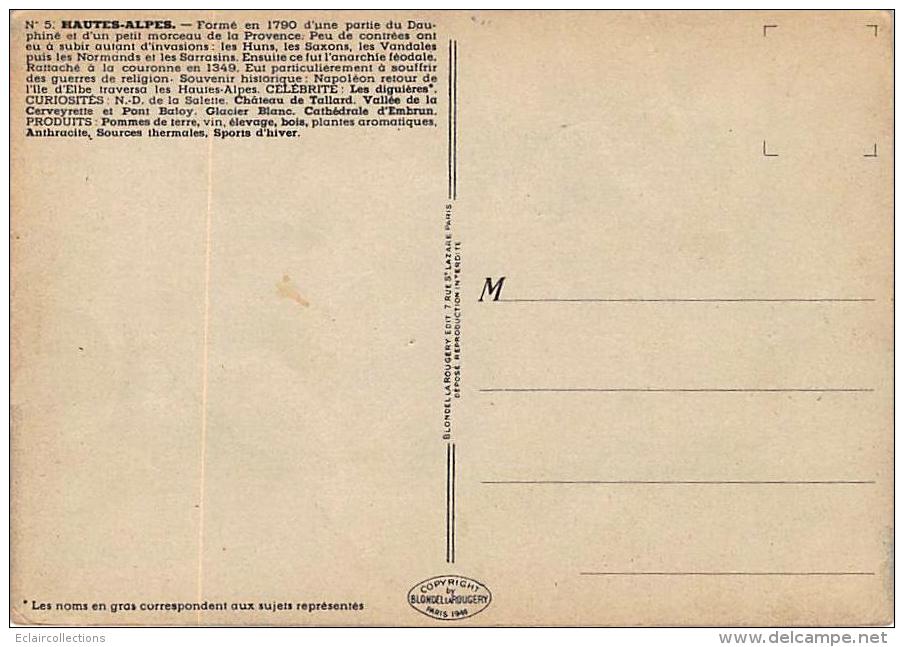 Hautes Alpes    05      Carte Géographique..   Les Diguières - Autres & Non Classés