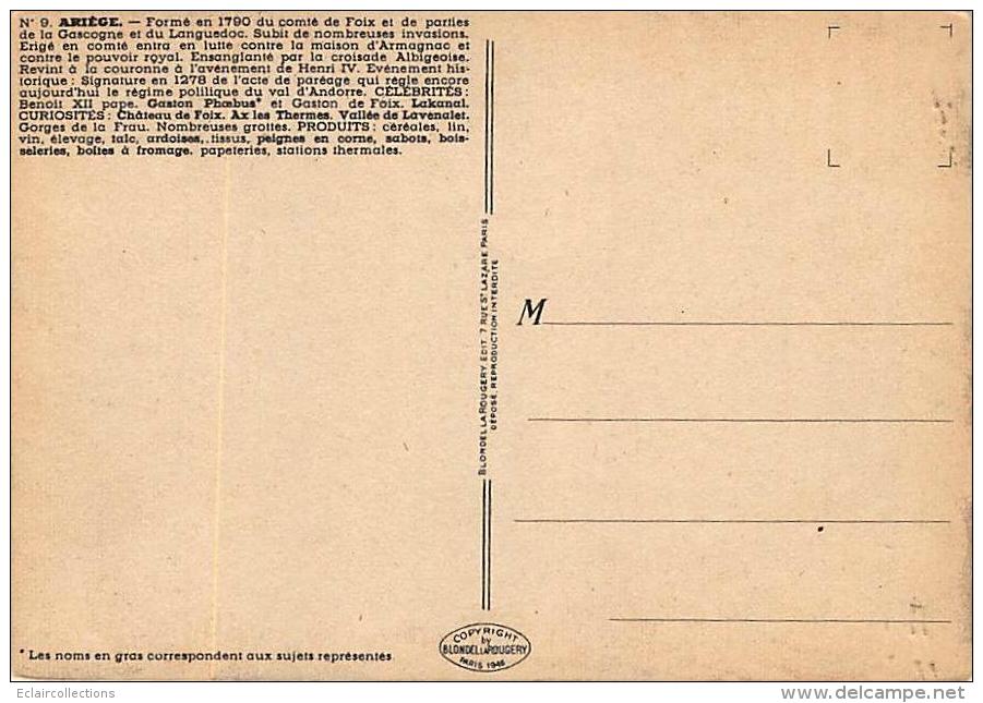 Ariège   09   Carte Géographique Départementale   Lakanal - Otros & Sin Clasificación