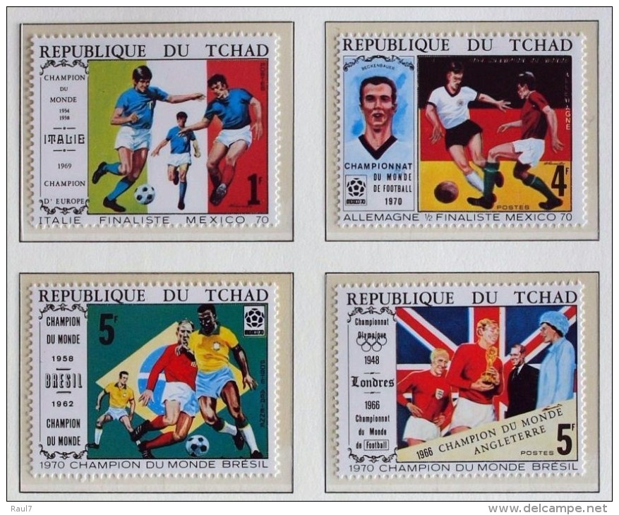 TCHAD 1970 - Championat Mondiale De Foot Au Méxique, México 1970 - 4 Val Neuf // Mnh // Très Rares - Chad (1960-...)