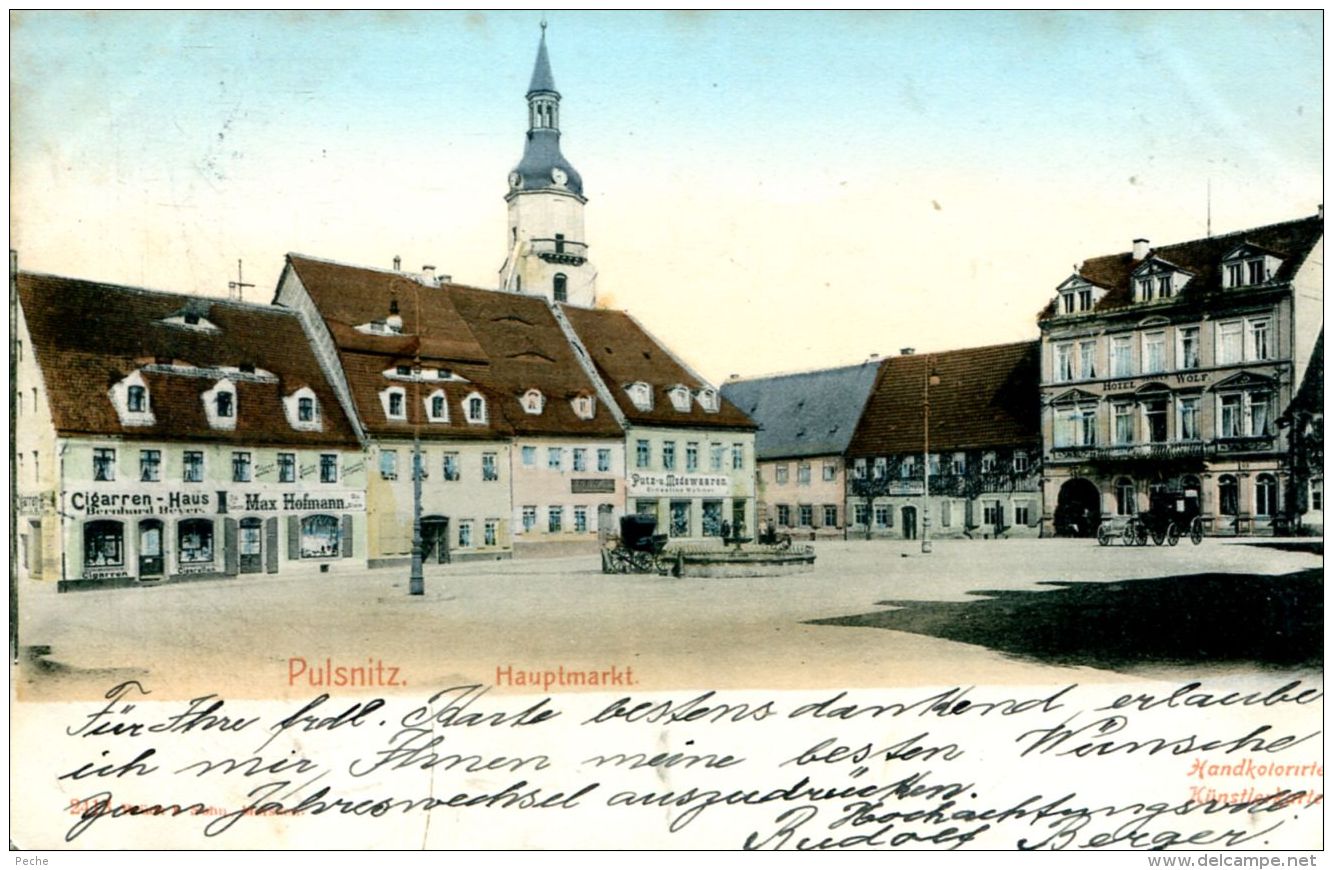 N°49395 -cpa Pulsnitz -Hauptmarkt- - Pulsnitz