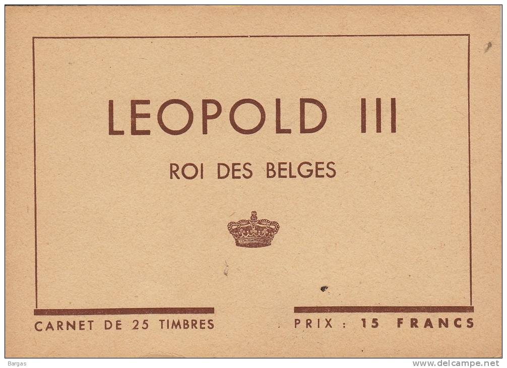 Carnet 25 Timbres Leopold III Roi Des Belges - Familles Royales