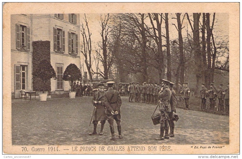 CPA  Guerre 1914 Le Prince De Galles Attend Son Père  (animée)  H608 - War 1914-18