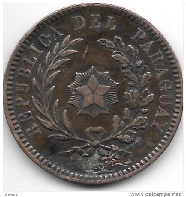 Paraguay 2 Centavos 1870 Km3  Vf+ - Paraguay