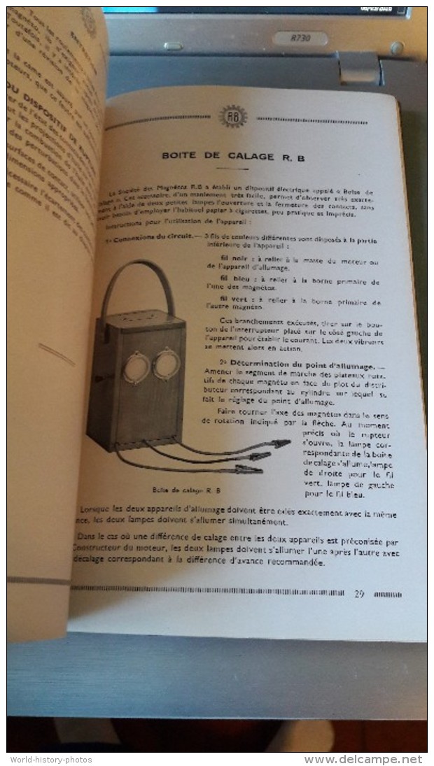 Livre Ancien De 1941 Avec Planche - MAGNETOS R.B. - Type P - Pour Moteur D´aviation - Avion Plane Motor Flugzeug - Autres & Non Classés