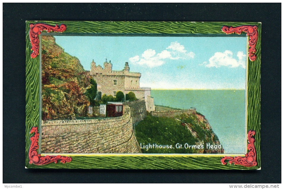 WALES  -  Llandudno  Lighthouse And Great Ormes Head  Unused Vintage Postcard - Denbighshire