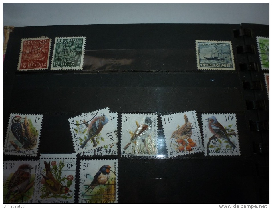 Album comprenant divers timbres anciens (Belgique,Australia,Andore,France,New-Zealand,Monaco dont Olympiades)